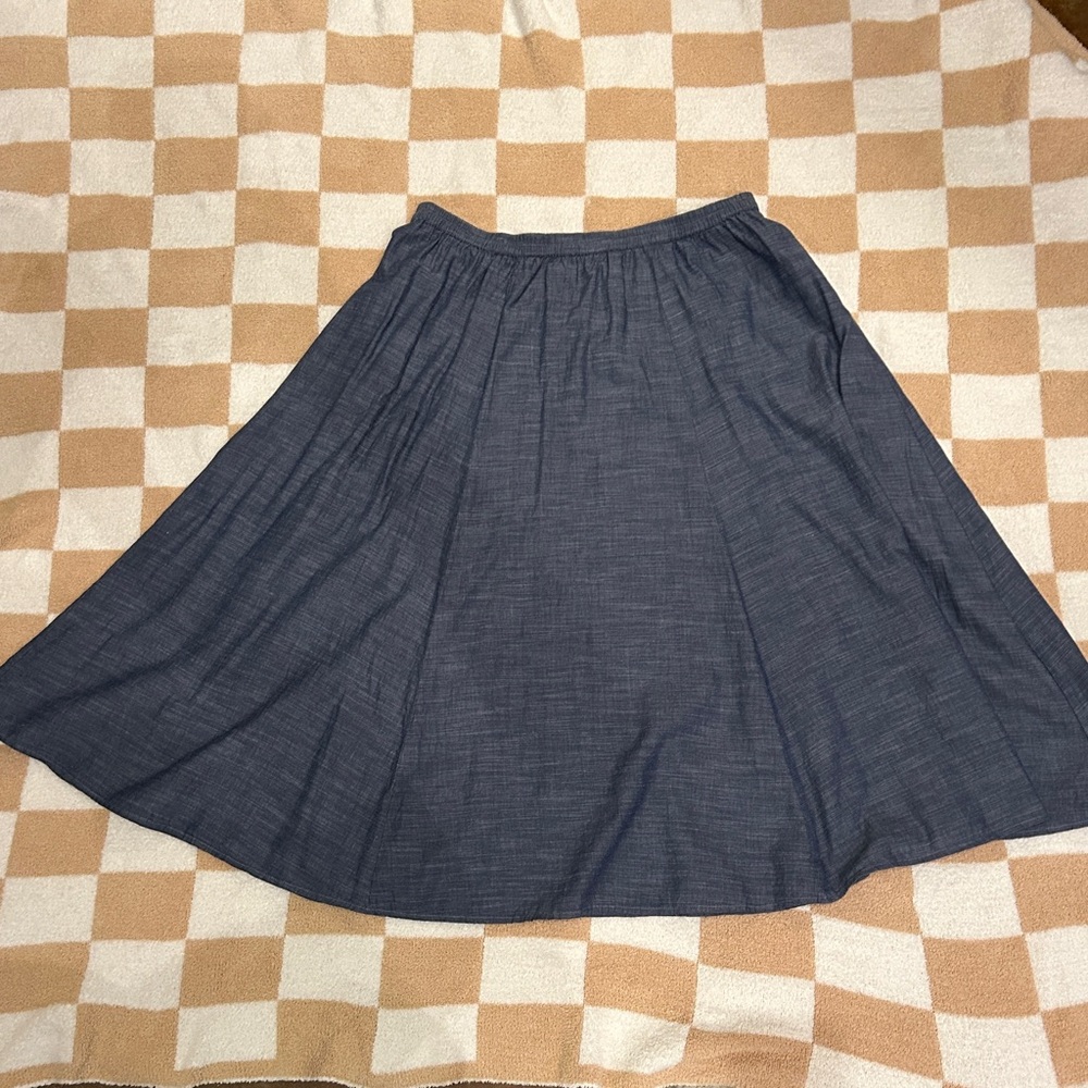Coldwater Creek Navy A-Line Skirt